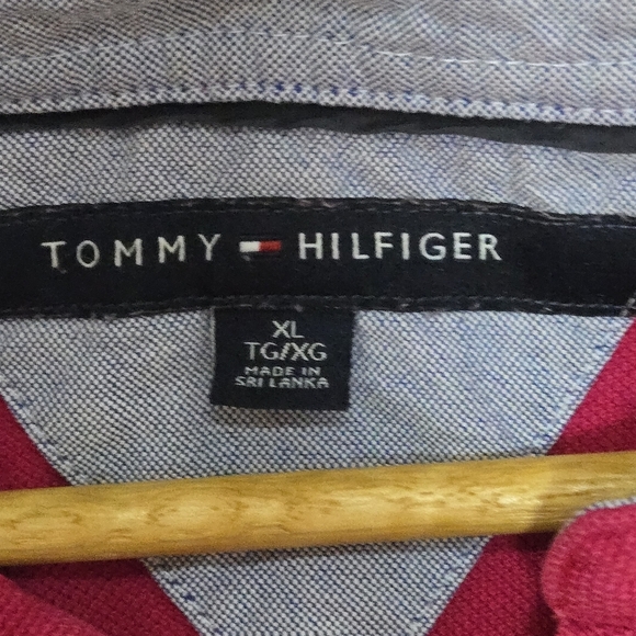 Tommy Hilfiger Men's Xl Pink Polo Short Sleeve Shirt - Picture 6 of 9